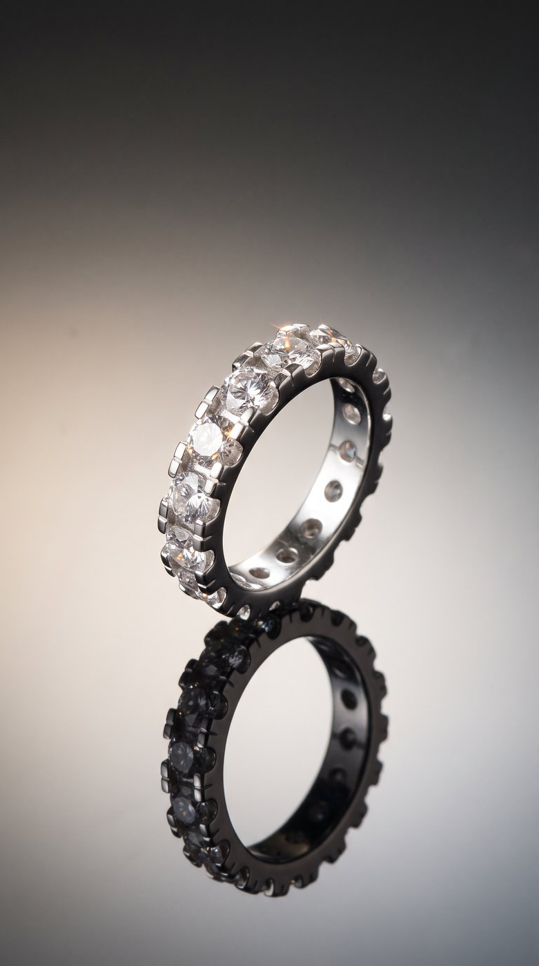 Eternity band tilted